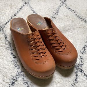 MIA Swedish Wooden Leather Clogs 37